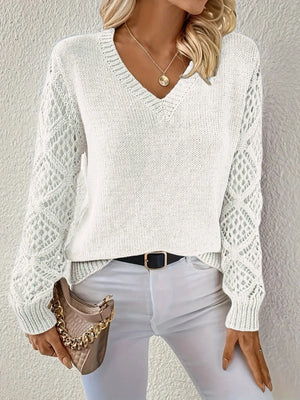 Suéter Feminino em Tricot Branco 9