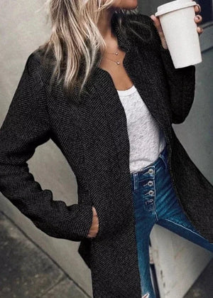 Casaco Feminino Longo Preto 3