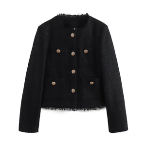 Blazer Feminino Casual Preto 4