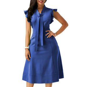 Vestido Mídi Clássico Azul 1
