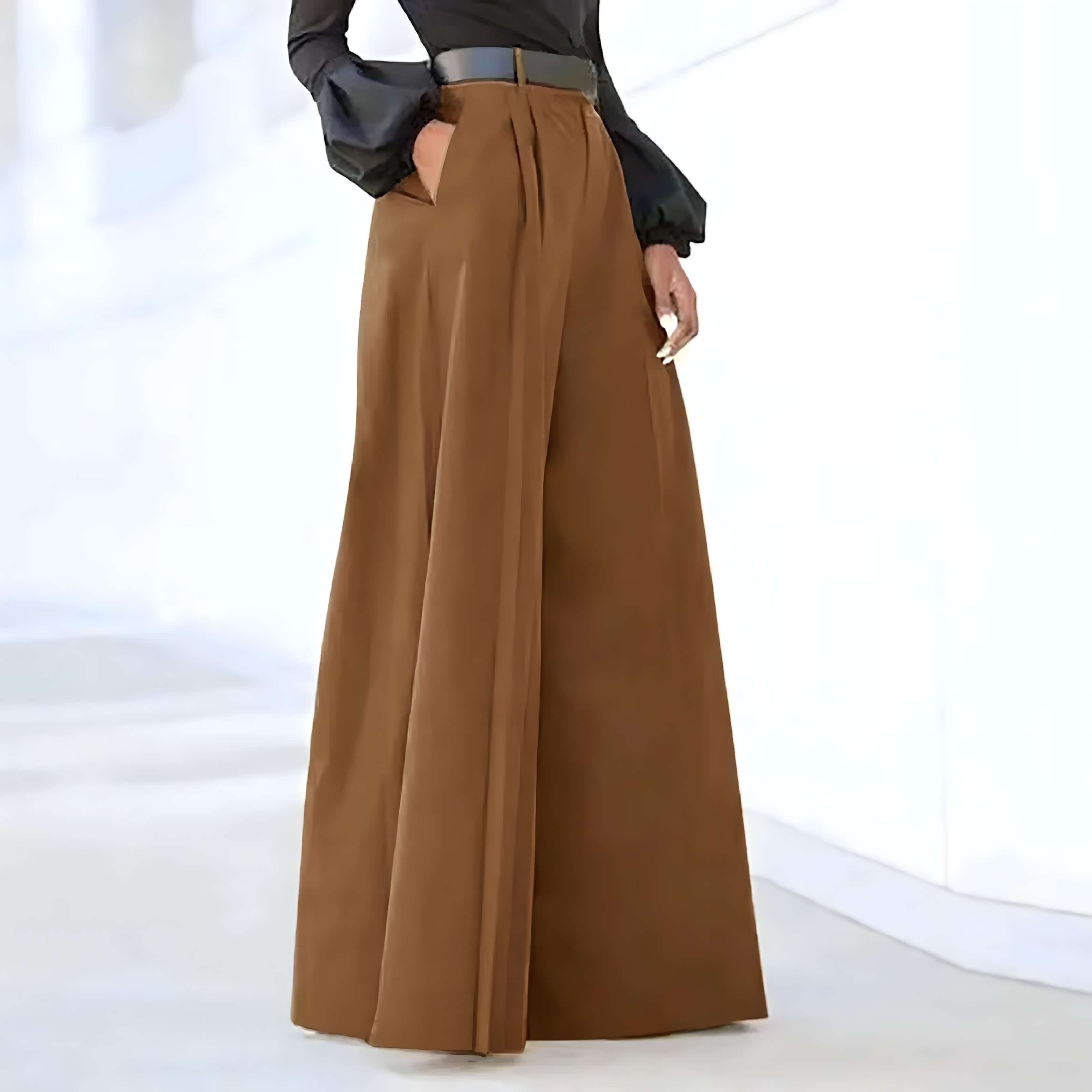Calça Pantalona Marrom 2