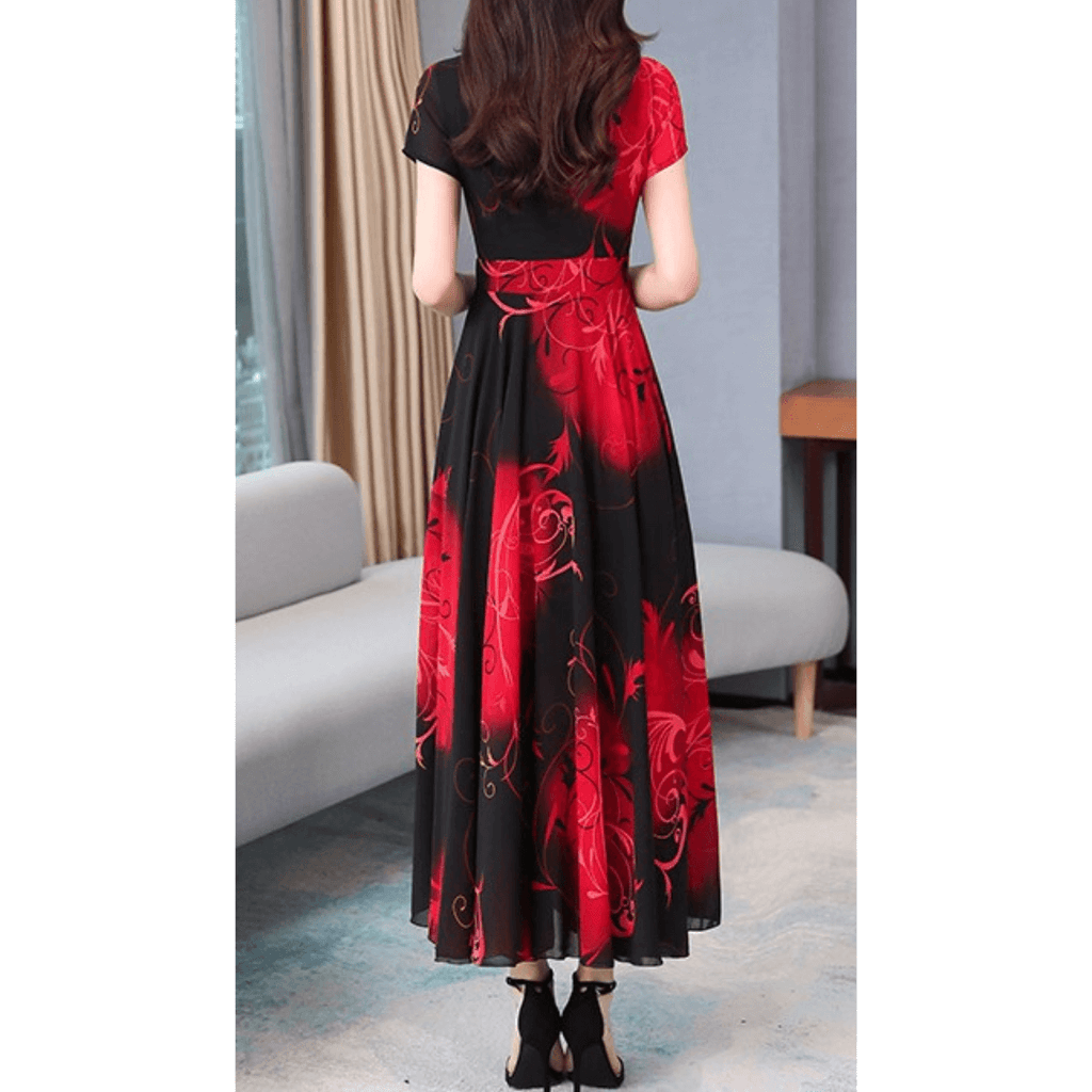 Vestido Mídi de Chiffon Feminino