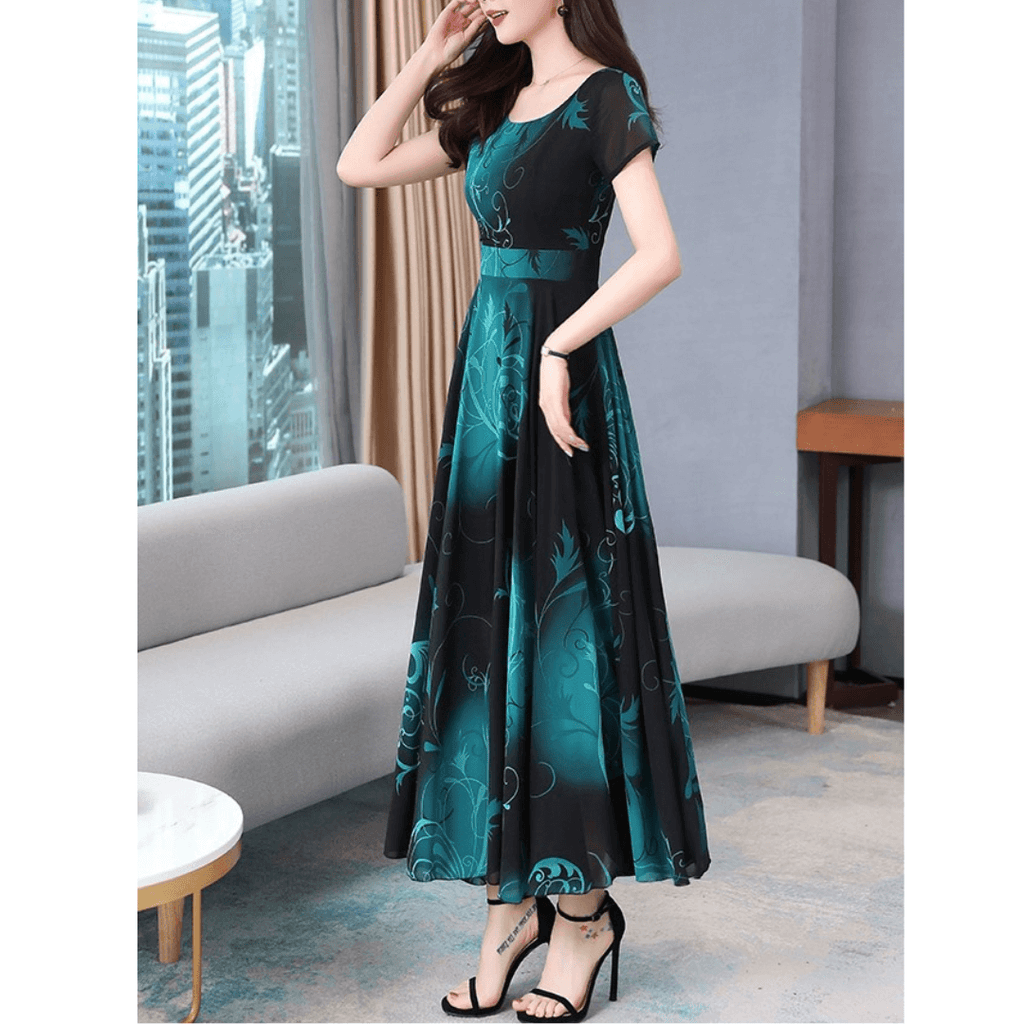 Vestido Mídi de Chiffon Feminino