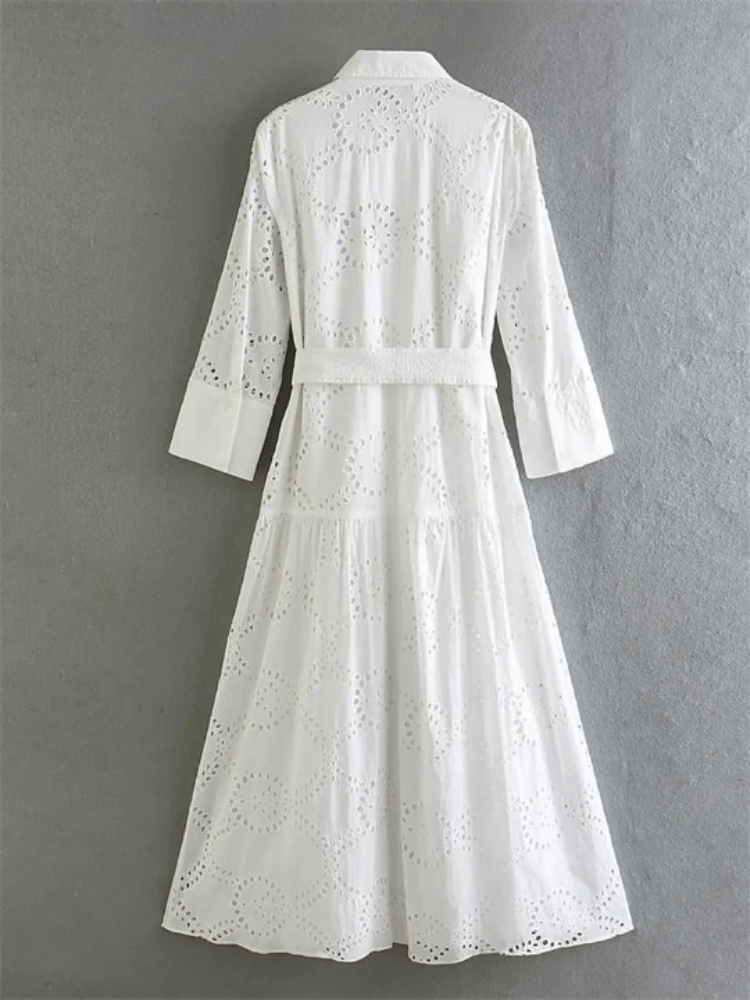 Vestido Mídi de Laise Branco 5