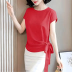 Blusa Feminina com Amarração Vermelho 6