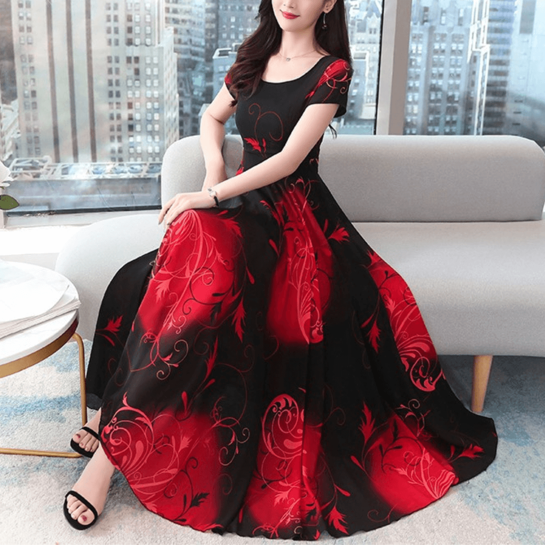 Vestido Mídi de Chiffon Feminino