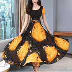 Vestido Mídi de Chiffon Feminino