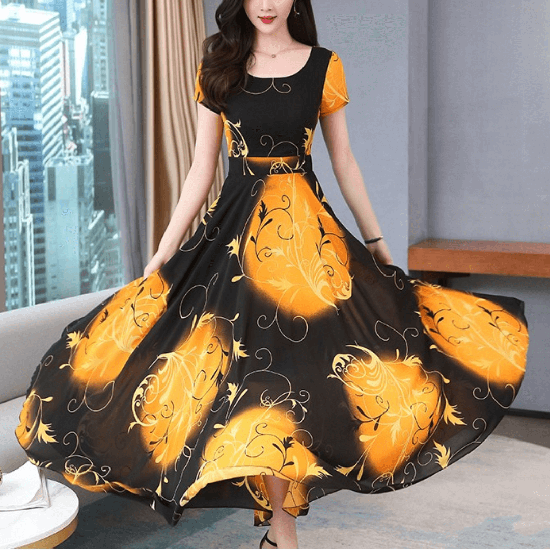 Vestido Mídi de Chiffon Feminino