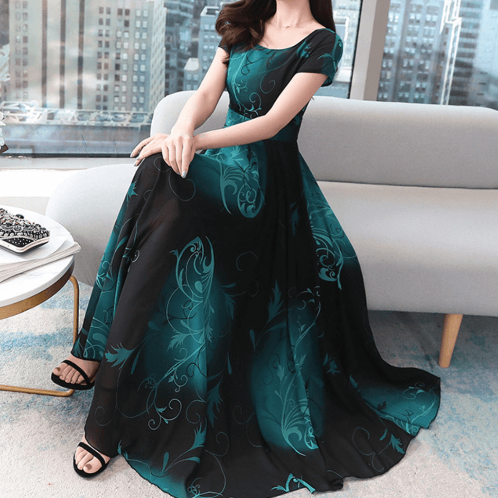 Vestido Mídi de Chiffon Feminino