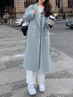 Casaco Feminino Longo de Lã Batida Isidro