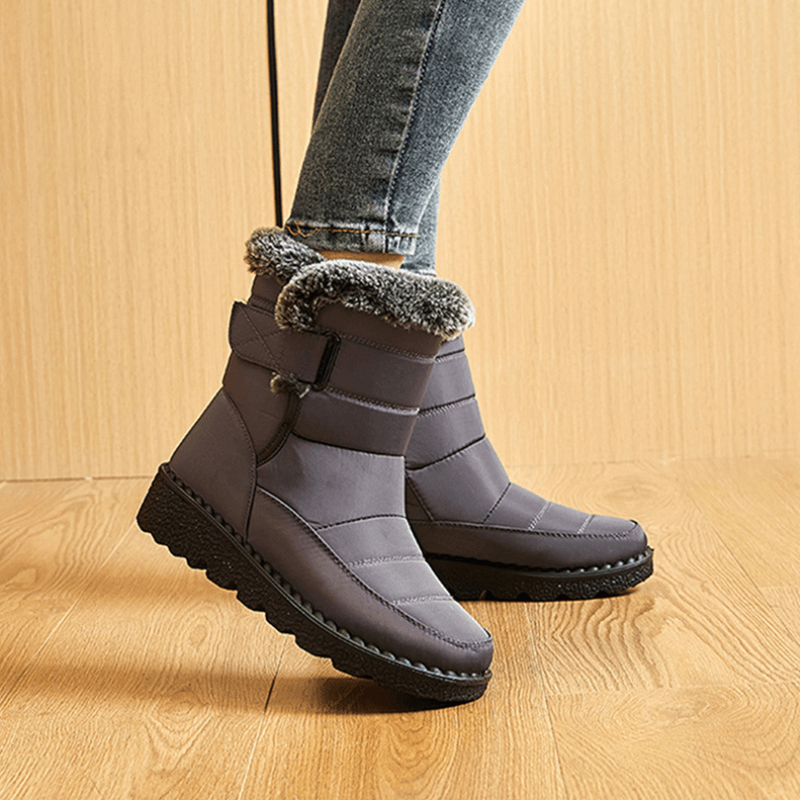 Bota Feminina de Inverno Impermeável Cinza 6
