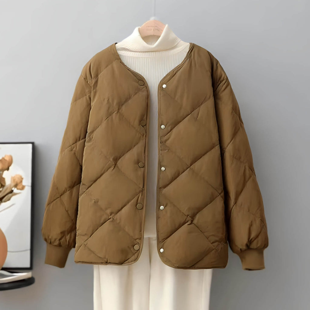 Jaqueta Feminina Puffer Marrom 5