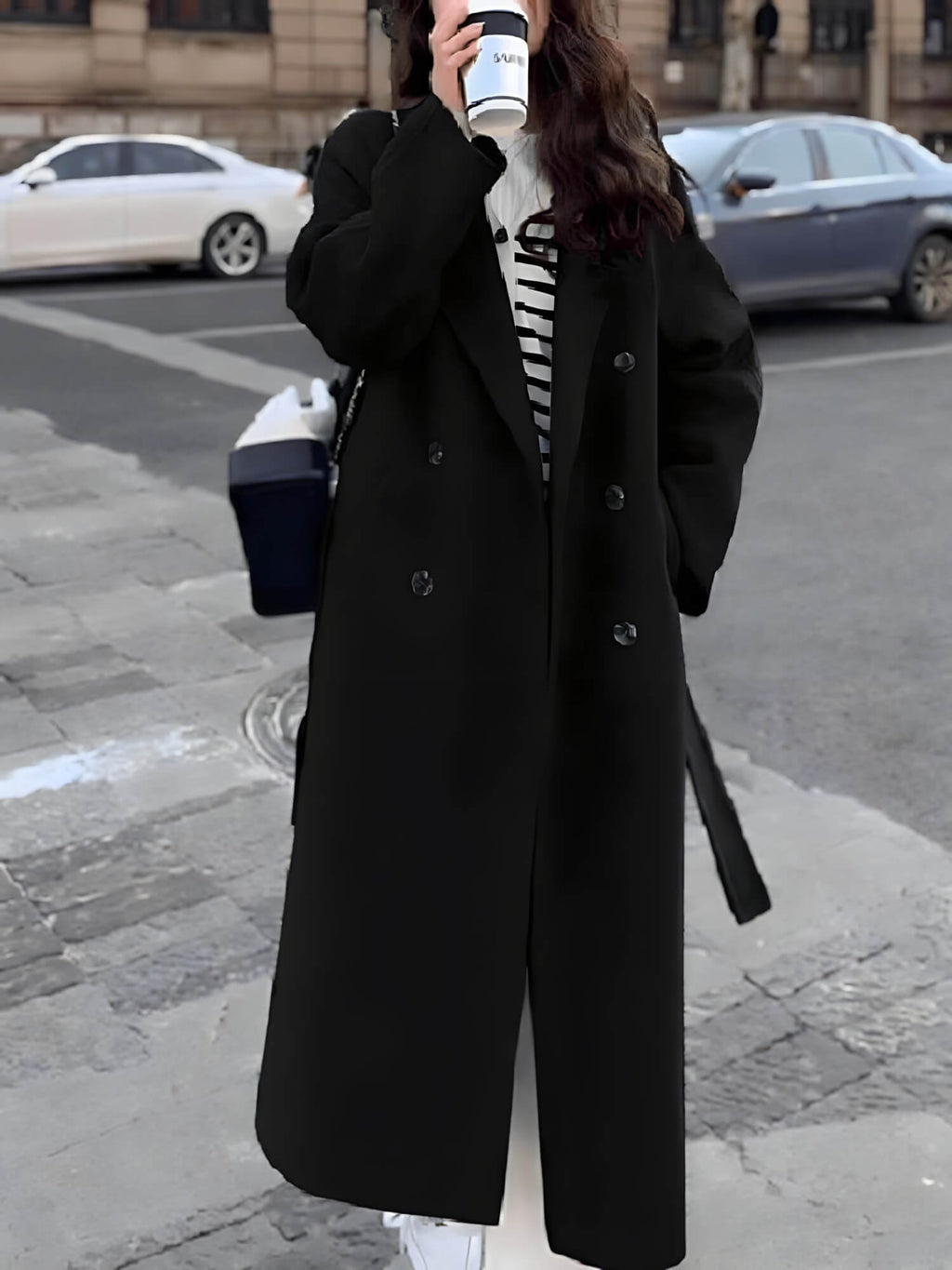 Casaco Feminino Longo de Lã Batida Isidro