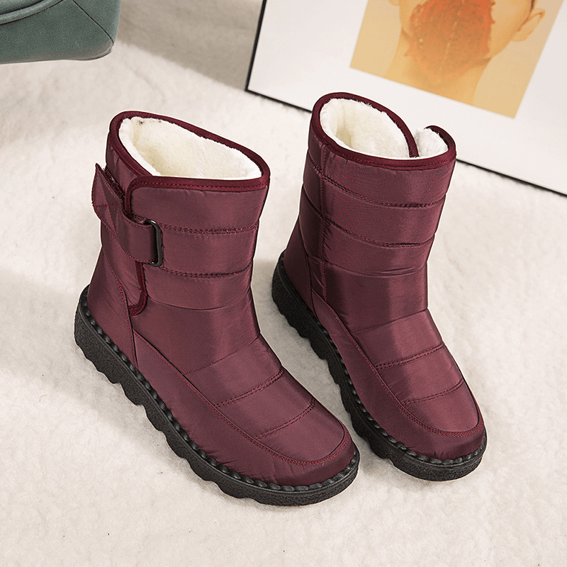 Bota Feminina de Inverno Impermeável Bordô 20