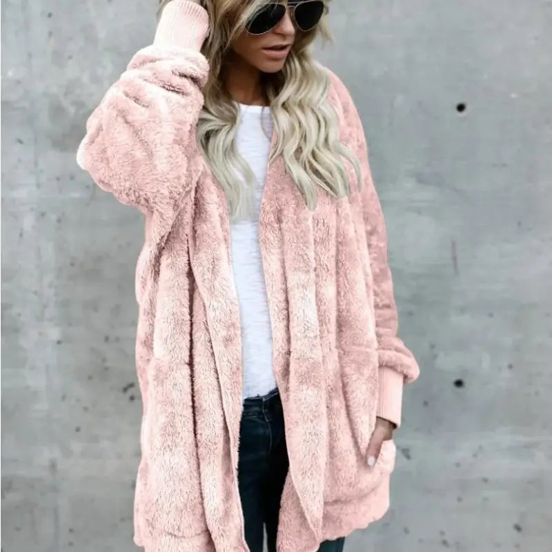 Casaco Feminino de Pelinhos Rosa 3