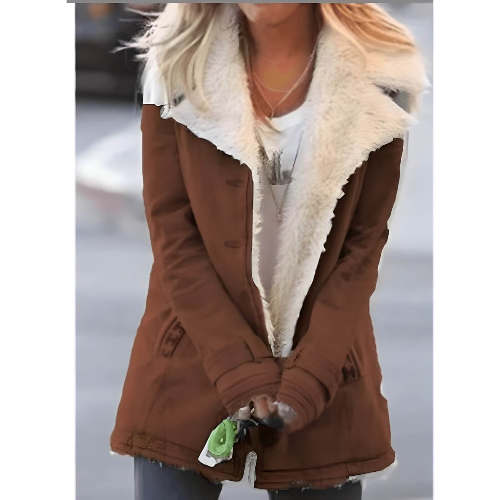 Jaqueta Feminina Forrada Marrom 6