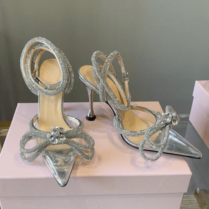 Scarpin Salto Alto Fino Transparente 6