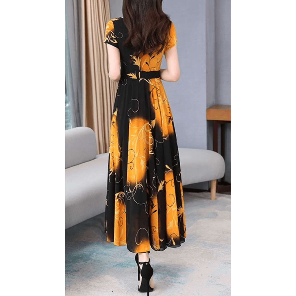 Vestido Mídi de Chiffon Feminino