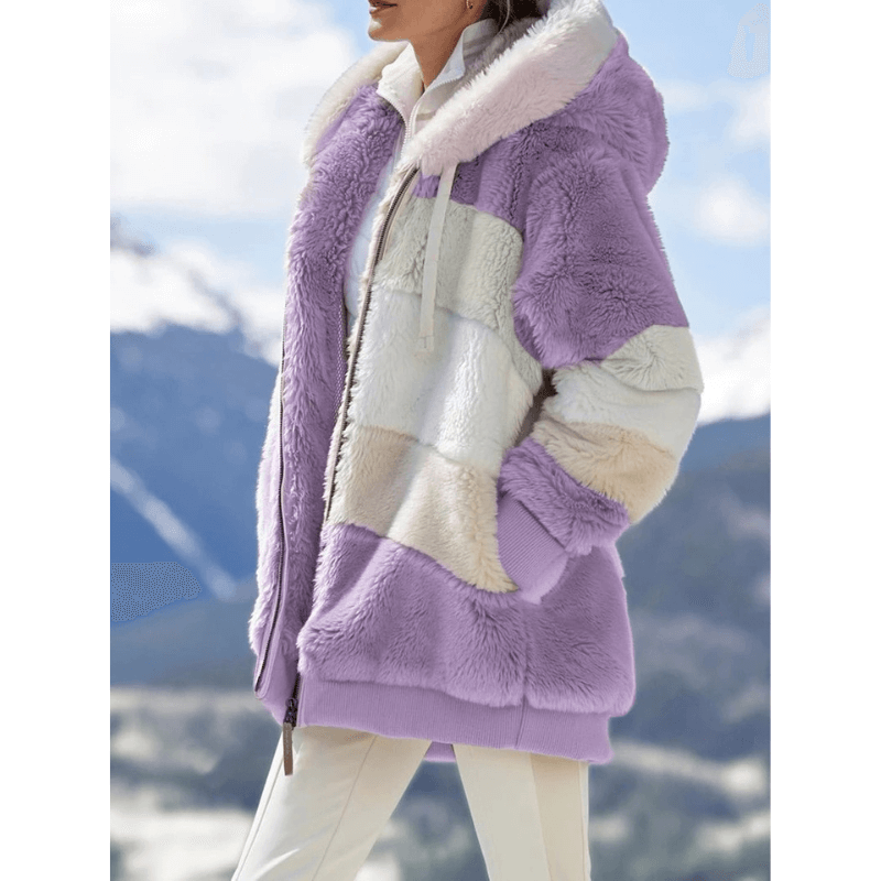 Casaco Feminino Oversized Alongado Lilás 9