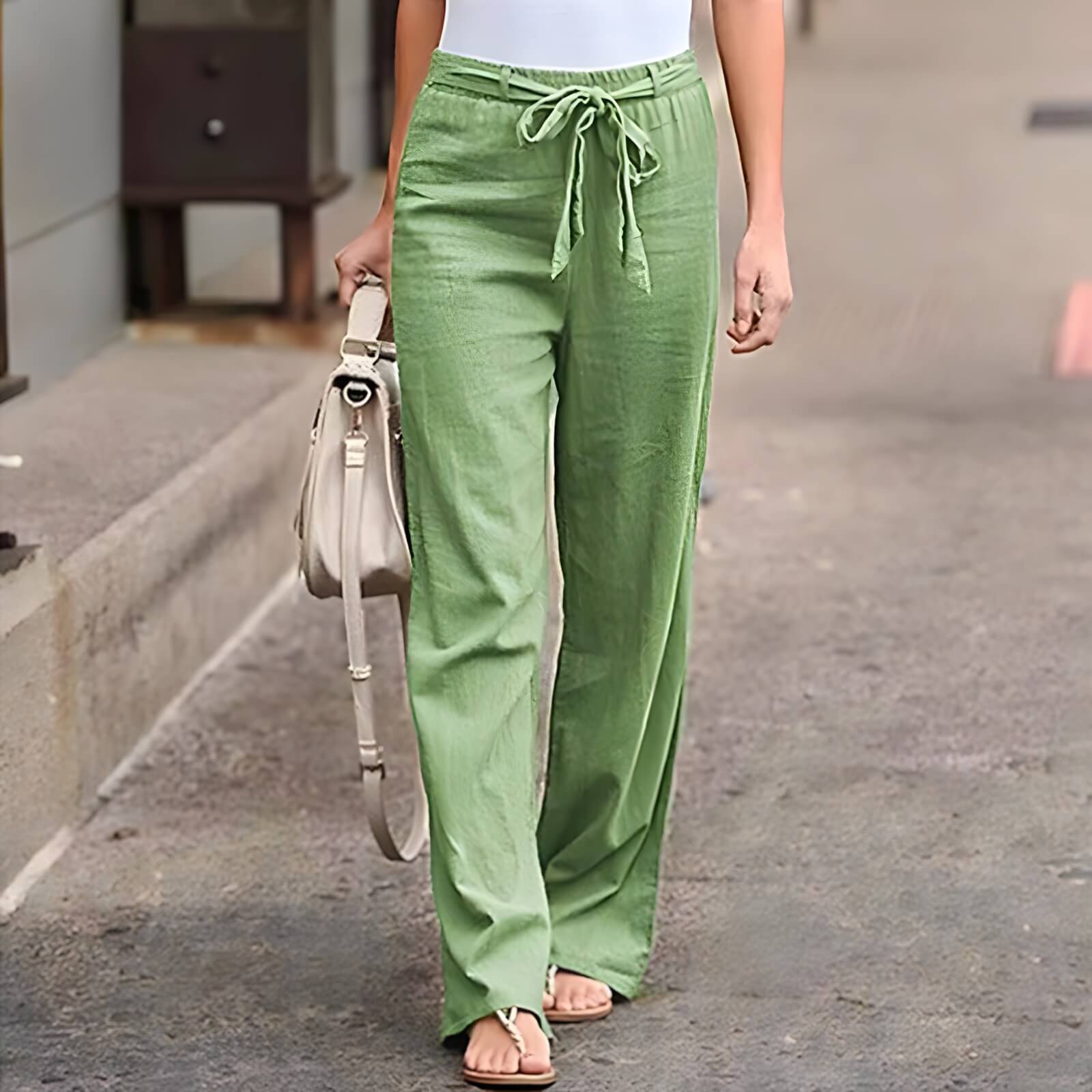 Calça Wide Leg Verde 7