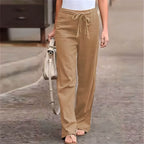 Calça Wide Leg Bege 9