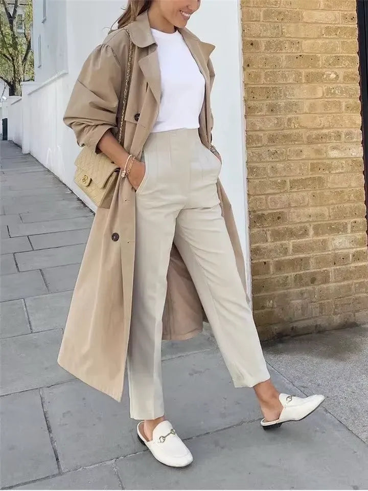 Calça Feminina Elegante Bege 1