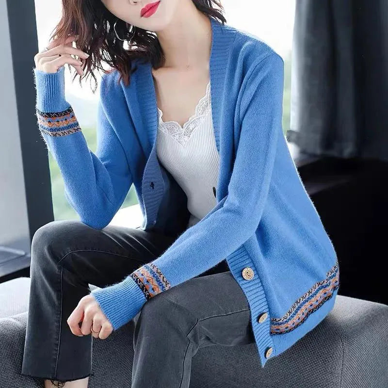 Cardigan Feminino com Botões Azul 4