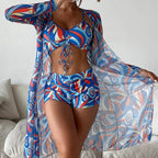 Conjunto Biquíni e Saída de Praia Azul 3