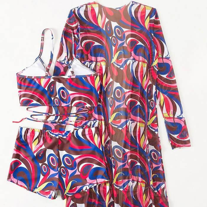 Conjunto Biquíni e Saída de Praia Rosa 8