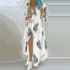 Vestido Feminino Mídi com Abotoamento