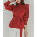 Suéter Casual com Amarração Vermelho 1