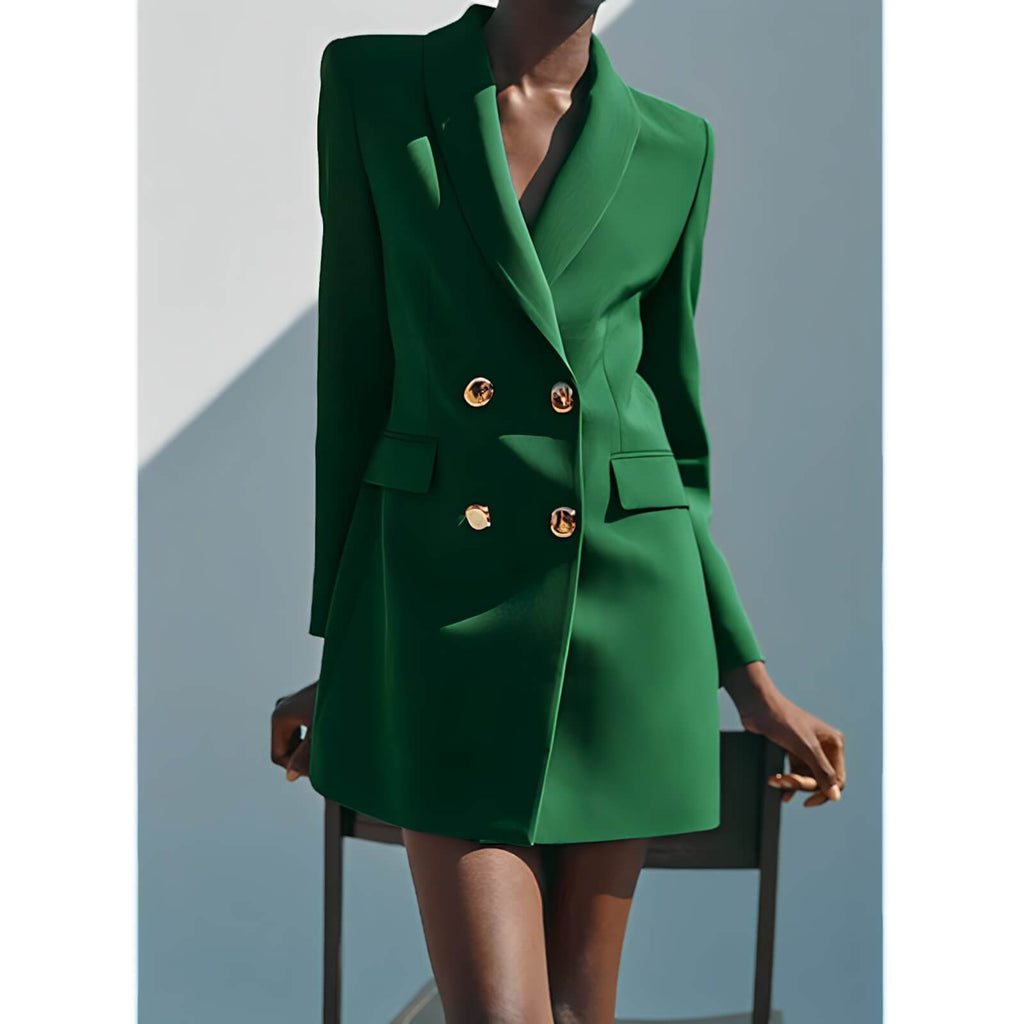 Blazer Feminino Alongado Verde 1