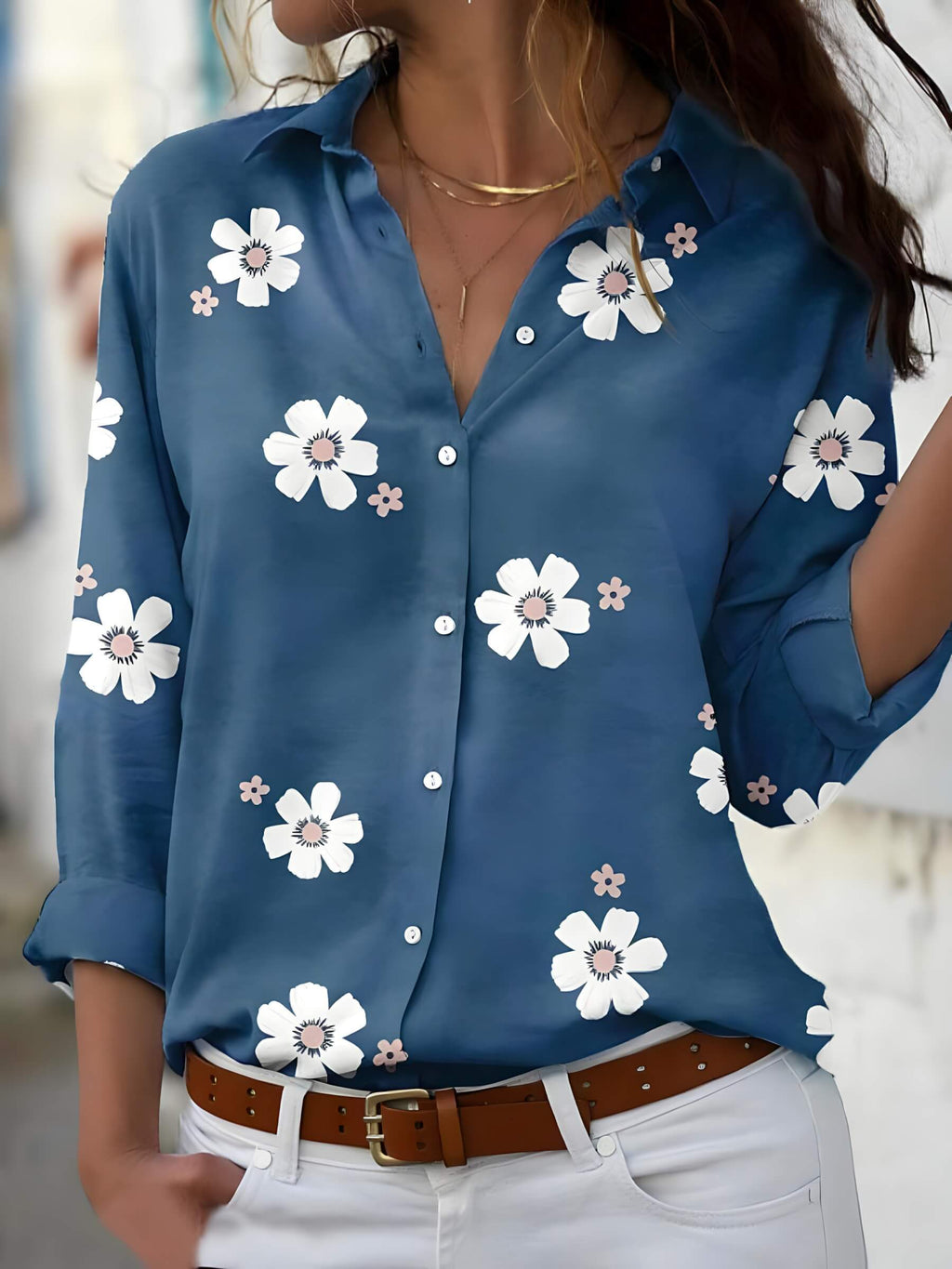 Camisa Casual Azul 4