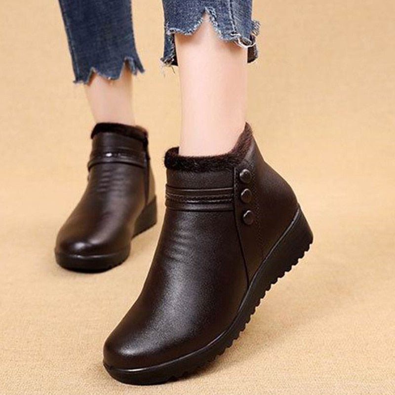 Bota de Couro Impermeável