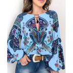 Blusa Estampada Azul 3