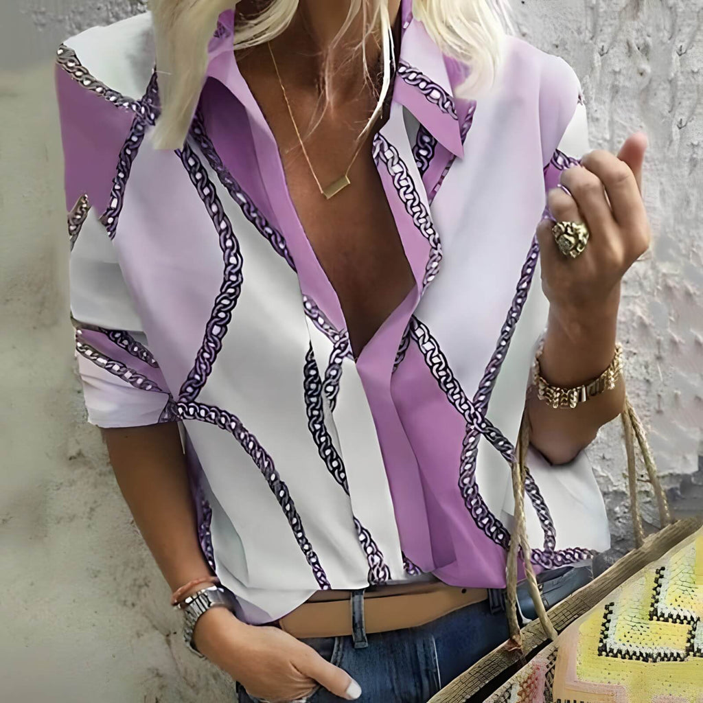 Camisa Casual Roxo 3