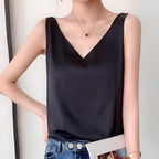 Blusa Regata de Cetim Preto 5