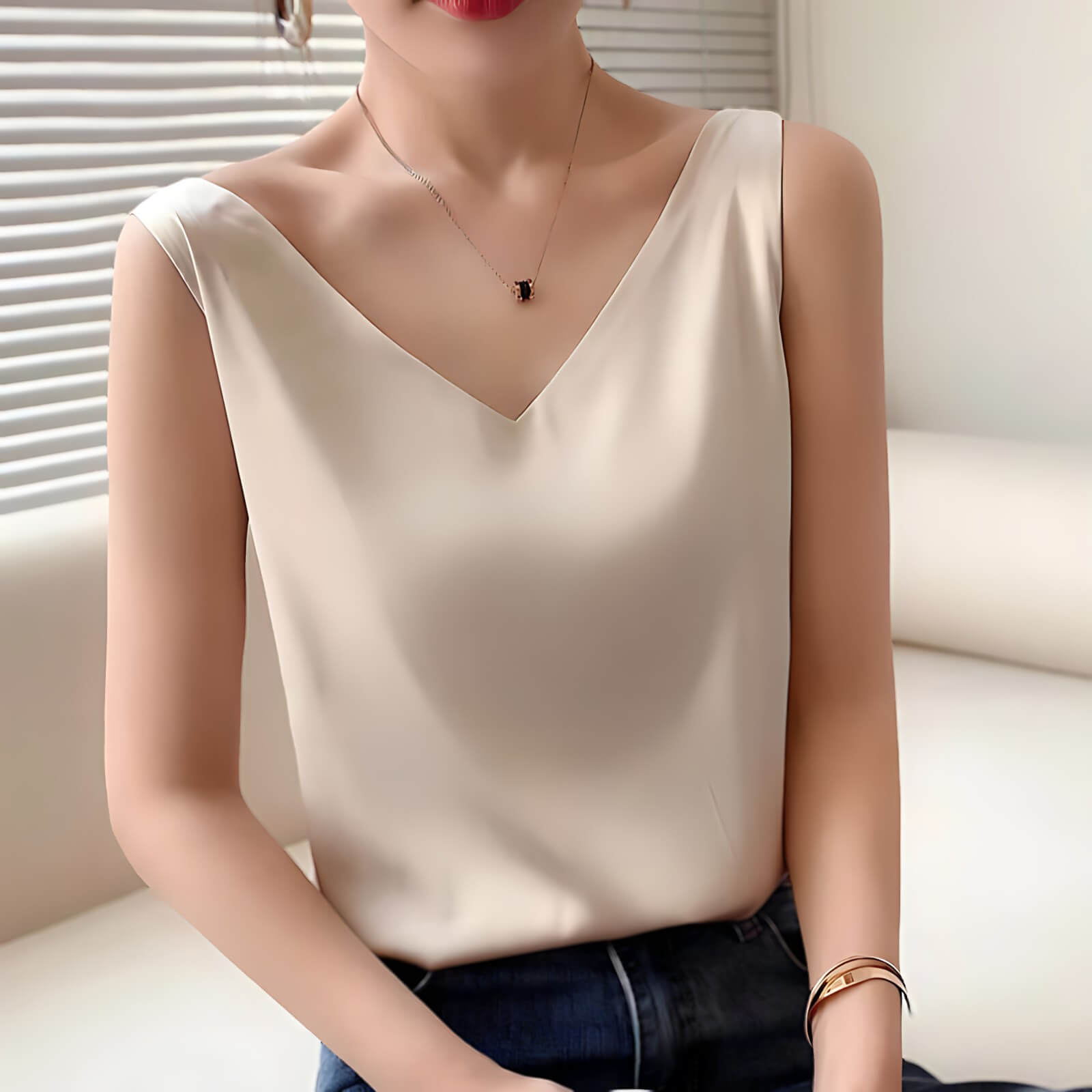 Blusa Regata de Cetim Champagne 2