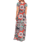 Vestido Longo Casual Laranja 7