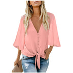 Camisa com Amarração Rosa 3