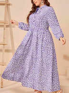 Vestido Mídi Plus Size Lilás 2