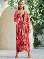 Saída de Praia Kimono Vermelho 18