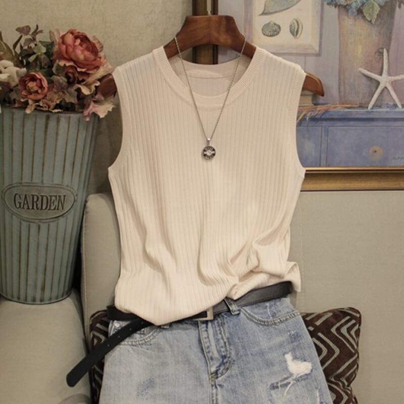 Blusa Regata de Malha Feminina