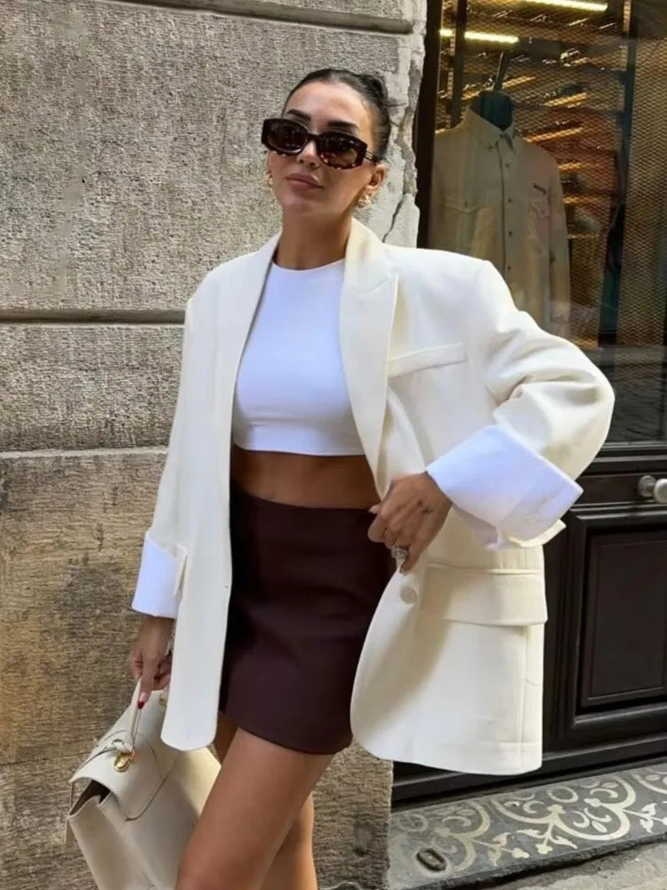 Blazer Elegante Bege 07