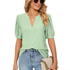 Blusa Casual Gladíolo Verde Claro / P 49