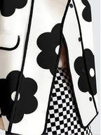 Jaqueta Feminina Casual Preto e Branco 3