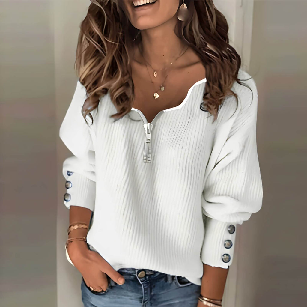 Suéter Feminino Casual Branco 1