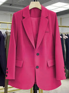 Blazer Feminino Casual Rosa Forte 14