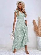 Vestido Longo de Chiffon Verde 1