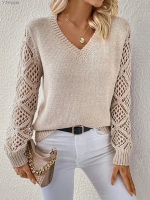 Suéter Feminino em Tricot Bege 1